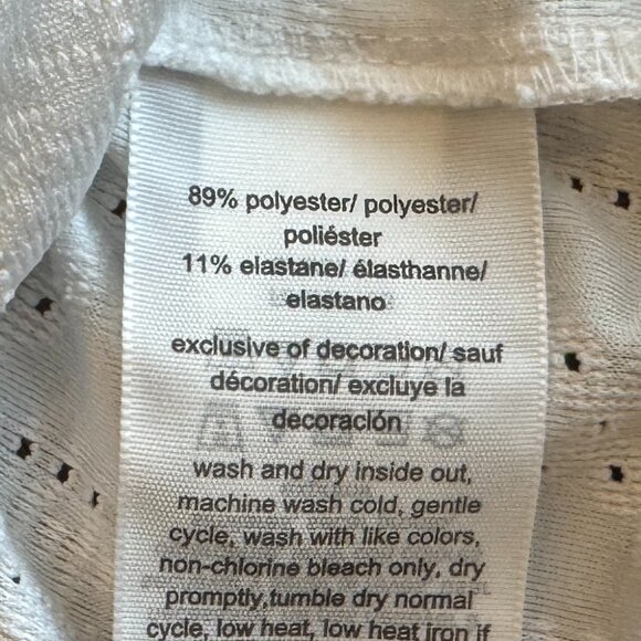 Tommy Hilfiger Crisp White Eyelet T-Shirt, Size SP - Picture 7 of 7